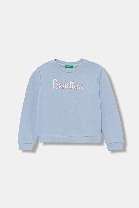 United Colors of Benetton bluza bawełniana nadruk niebieski 3J70G10JR.P.seasonal