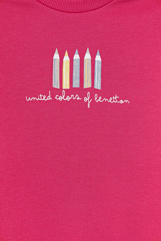 Dziewczynka United Colors of Benetton bluza bawełniana 3J70G10JR.P.seasonal różowy