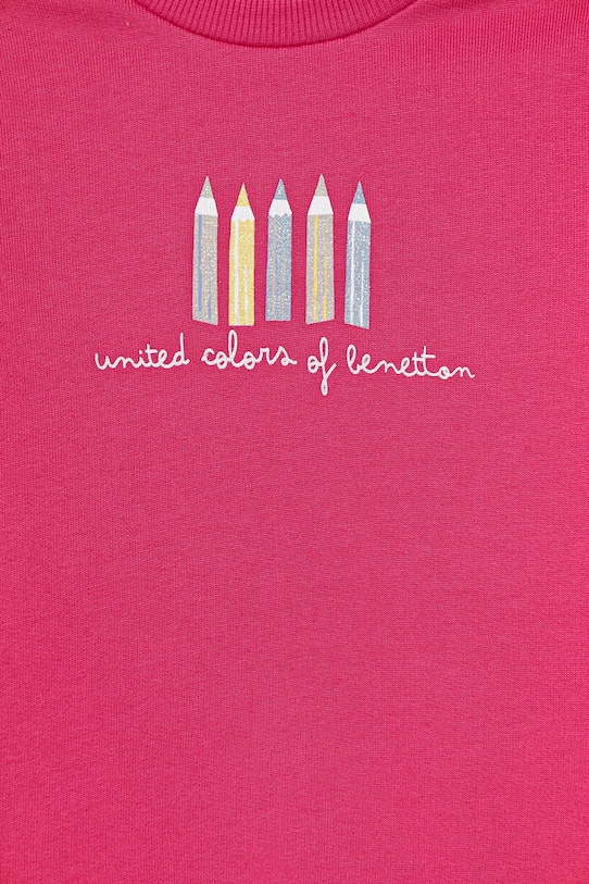 Fete United Colors of Benetton hanorac de bumbac 3J70G10JR.P.seasonal roz