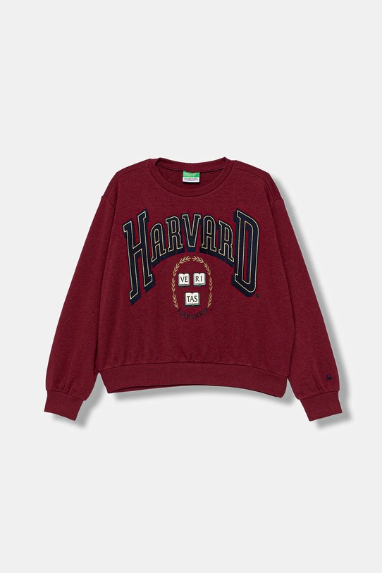 Detská mikina United Colors of Benetton potlač burgundské 32N4C10PQ.G.seasonal