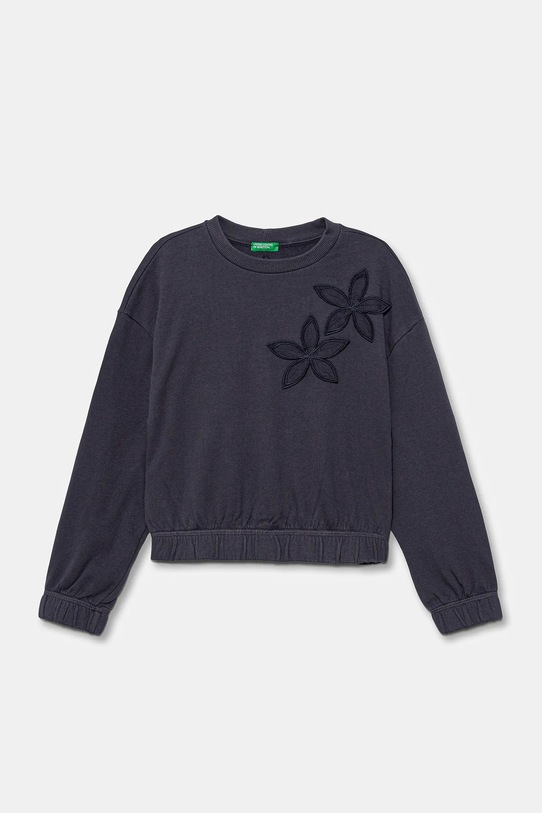 Otroški bombažen pulover United Colors of Benetton Brez kapuce siva 33NVC10Q8.G.seasonal