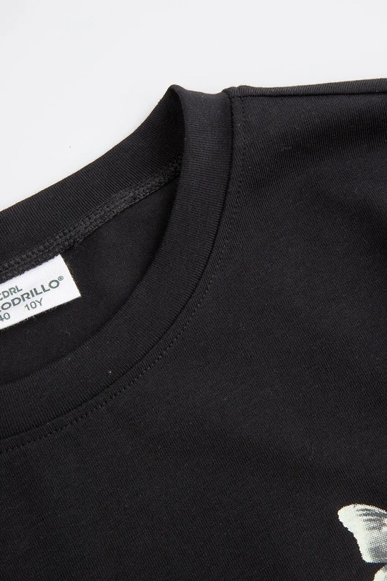 Dziewczynka Coccodrillo bluza z bawełną dziecięca ZC5143101RGJ czarny