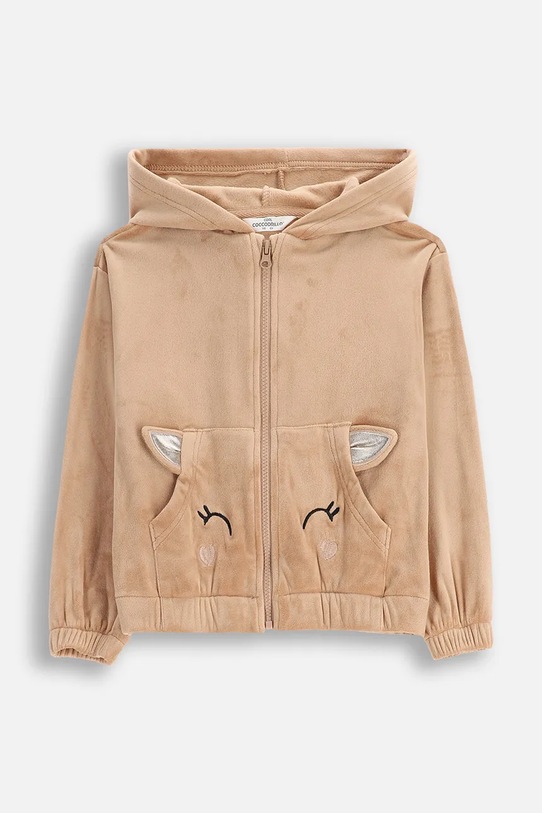 Detská bavlnená mikina Coccodrillo bavlna béžová ZC5132401WGK