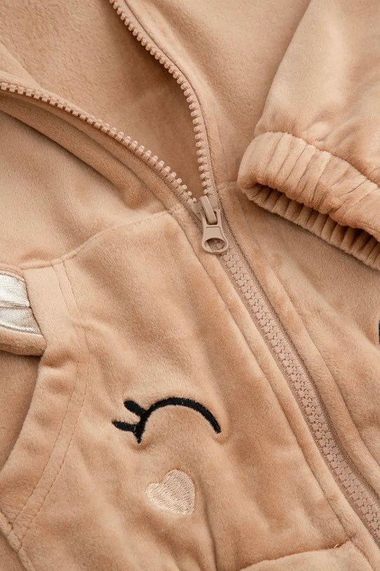 Detská bavlnená mikina Coccodrillo béžová ZC5132401WGK