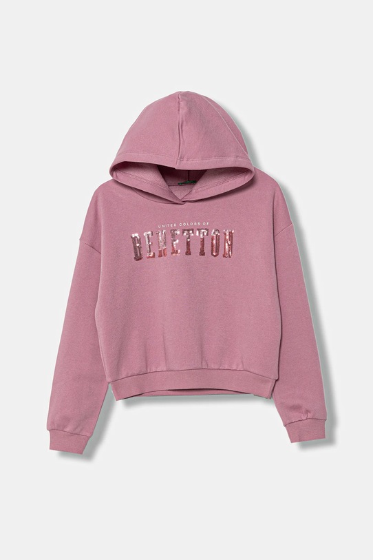 United Colors of Benetton bluza dziecięca wzorzyste różowy 39M2C205E.G.Seasonal