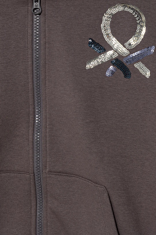 Dievča Detská mikina United Colors of Benetton 39M2C505O.G.Seasonal hnedá