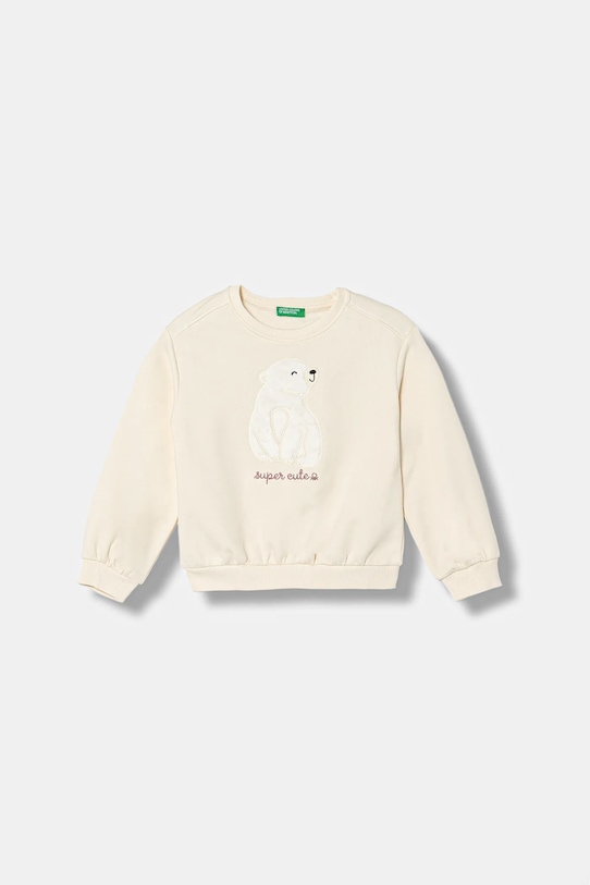 United Colors of Benetton bluza dziecięca bez kaptura beżowy 39M2G10LC.P.Seasonal