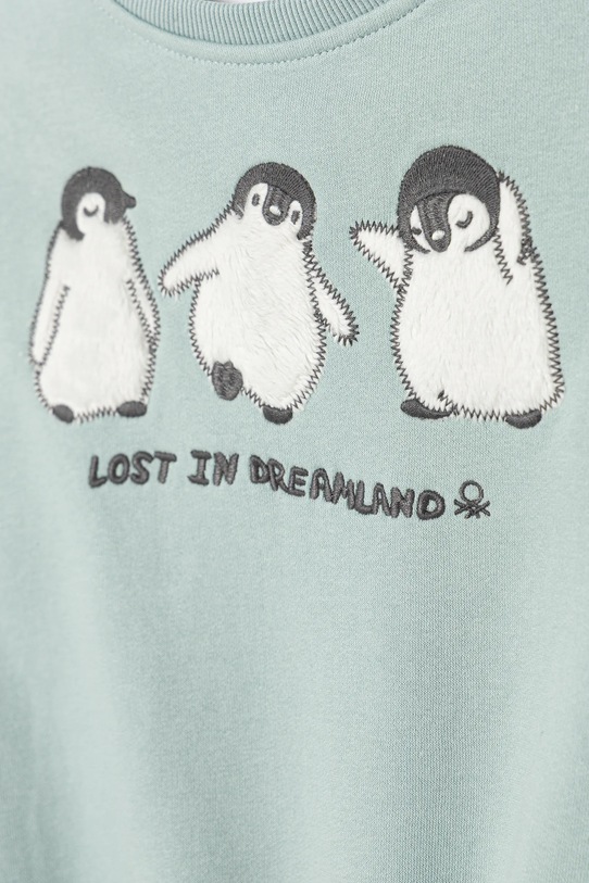 Dziewczynka United Colors of Benetton bluza dziecięca 39M2G10LC.P.Seasonal turkusowy