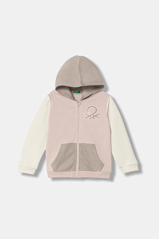 Детская кофта United Colors of Benetton с капюшоном розовый 39M2G5045.P.Seasonal
