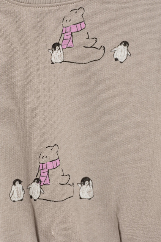 Dziewczynka United Colors of Benetton bluza niemowlęca 3TIKG10LE.P.Seasonal brązowy