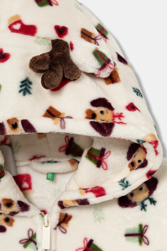 Deklice Otroški pulover iz flisa United Colors of Benetton 6FK81800W.G.Seasonal bež