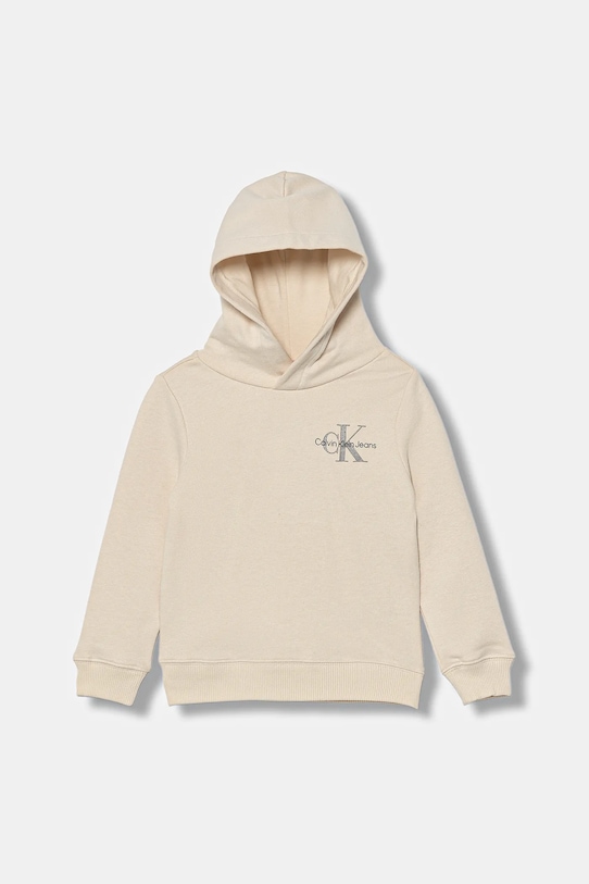 Calvin Klein Jeans hanorac de bumbac pentru copii print bej IU0IU00266.104.116.9BYA