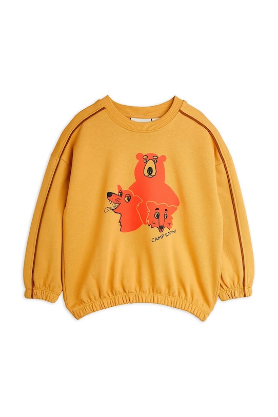 Mini Rodini bluza bawełniana dziecięca Camp Rodini nadruk brązowy 2562010113