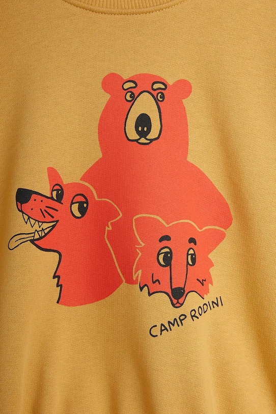 Deklice Otroški bombažen pulover Mini Rodini Camp Rodini 2562010113 rjava