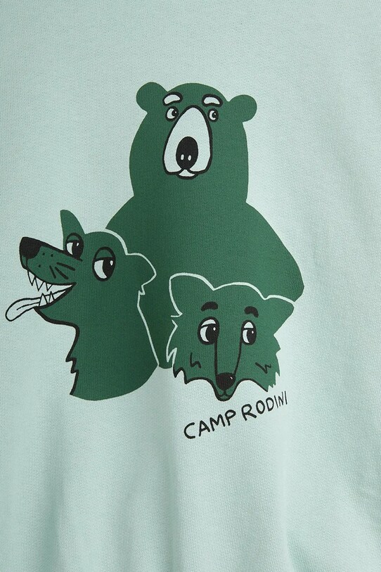 Chłopiec Mini Rodini bluza bawełniana dziecięca Camp Rodini 2562010160 turkusowy