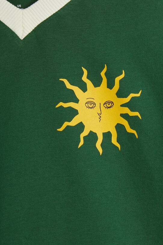 Mini Rodini hanorac de bumbac pentru copii Sun verde 2562010975