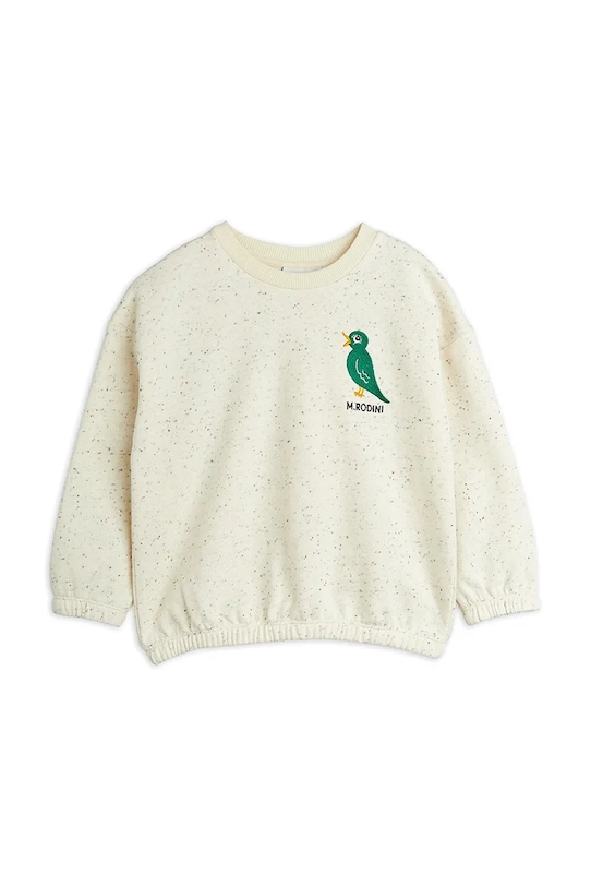 Παιδική βαμβακερή μπλούζα Mini Rodini Bird 2562011611 μπεζ AW25