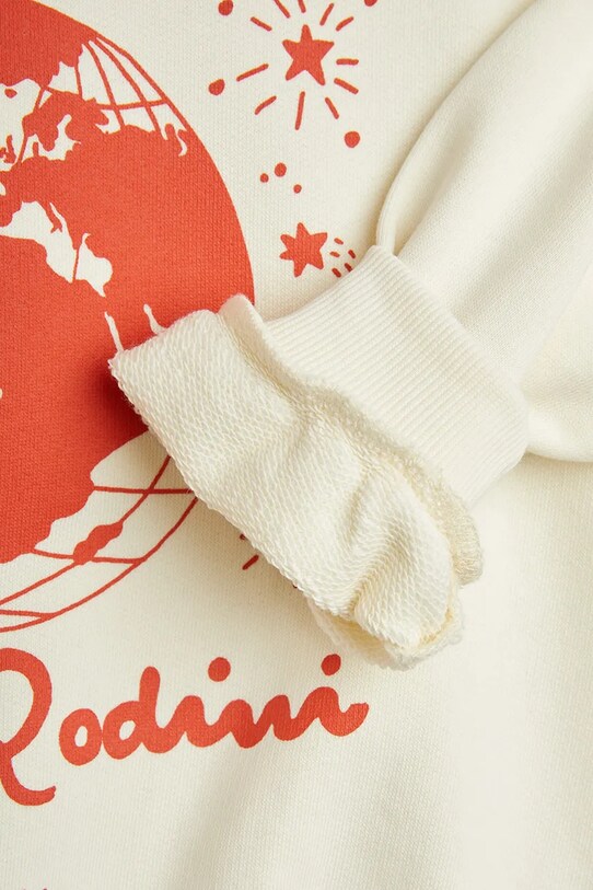 Mini Rodini bluza bawełniana dziecięca Mini Rodini society beżowy 2562011711