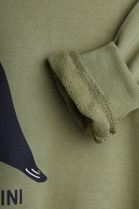 Mini Rodini bluza bawełniana dziecięca Blackbird 2562013675 zielony