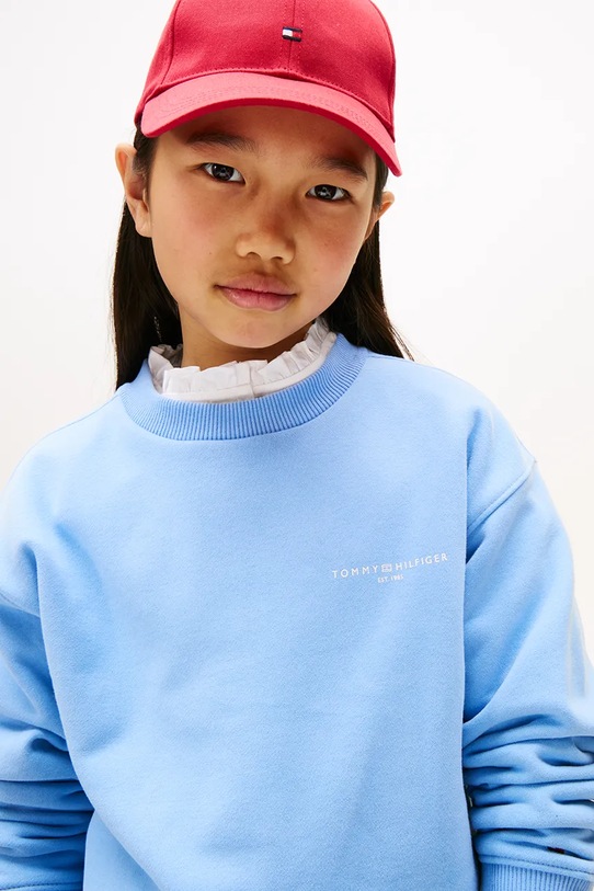 Chłopiec Tommy Hilfiger bluza bawełniana dziecięca KS0KS00640.128.176.9BYA niebieski