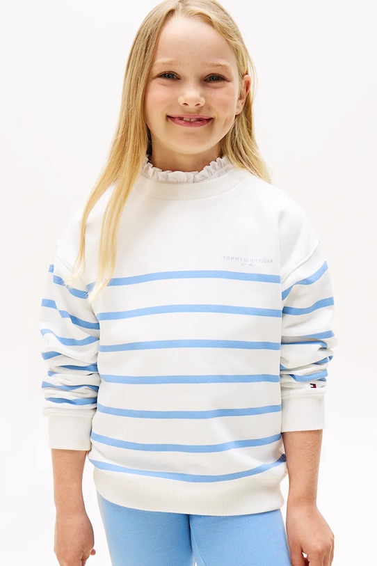 Detská mikina Tommy Hilfiger bez kapucne biela KS0KS00633.104.122.9BYA
