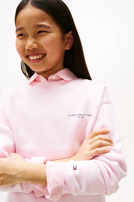Chłopiec Tommy Hilfiger bluza KS0KS00640.110.122.9BYA różowy