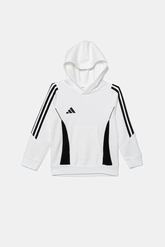 Detská mikina adidas Performance s kapucňou biela IR7506