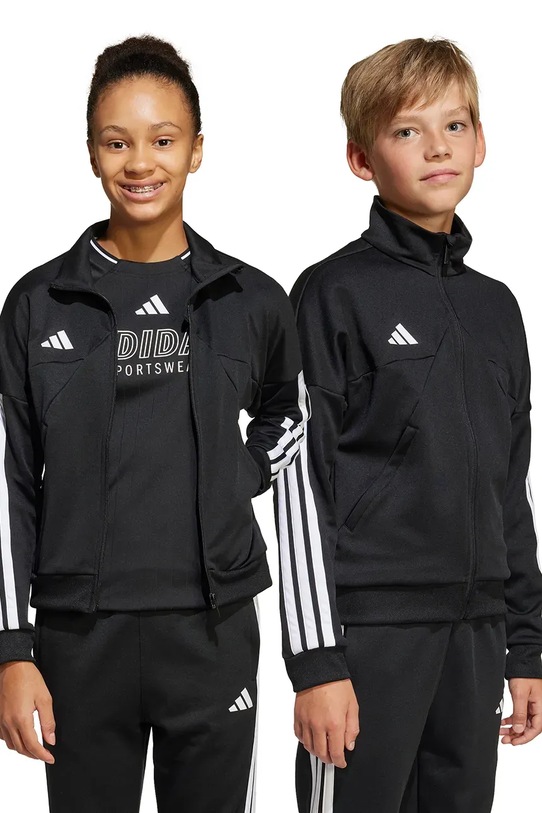 Детская кофта adidas без капюшона чёрный JI6174
