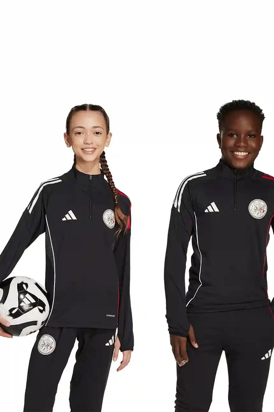 Dječja dukserica adidas Performance AJAX print crna JP1750