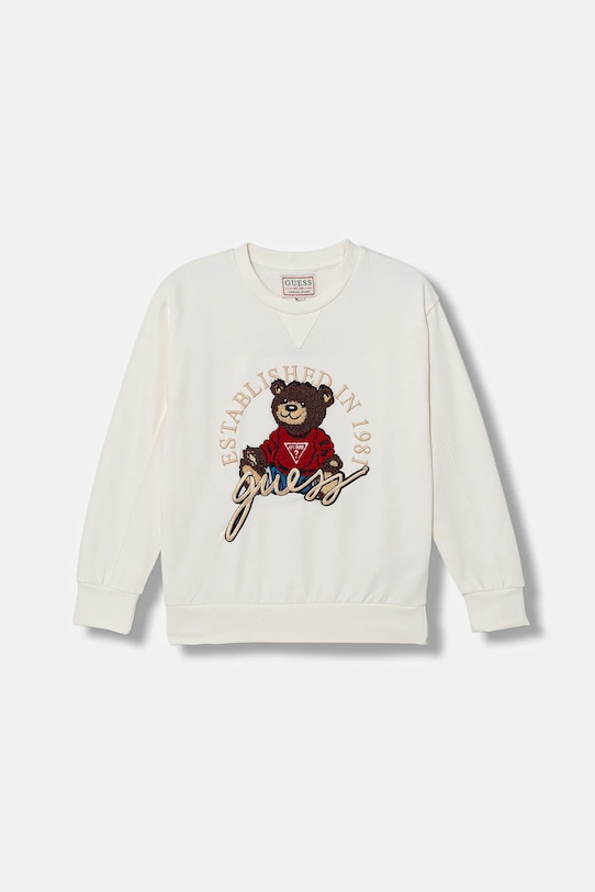 Guess hanorac de bumbac pentru copii imprimeu bej H5YJ00.KAX74.9BYA