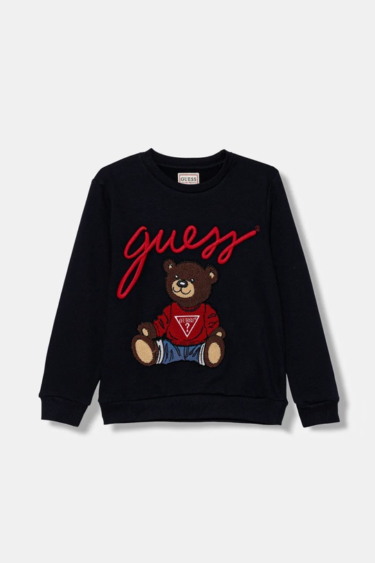 Guess bluza bawełniana dziecięca aplikacja granatowy H5YT00.KAX74.9BYA