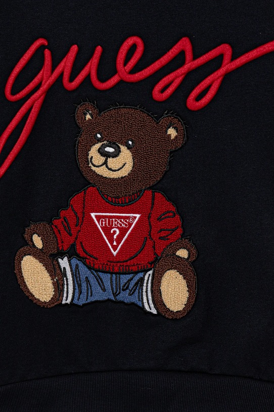 Chlapec Detská bavlnená mikina Guess H5YT00.KAX74.9BYA tmavomodrá