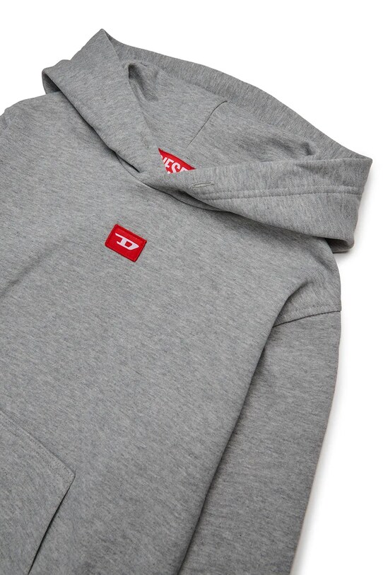 Chłopiec Diesel bluza bawełniana dziecięca SXGINHOOD OVER SWEAT-SHIRT J02502 szary