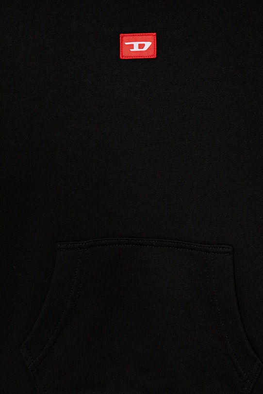Băieți Diesel hanorac de bumbac pentru copii SXGINHOOD OVER SWEAT-SHIRT J02502 negru