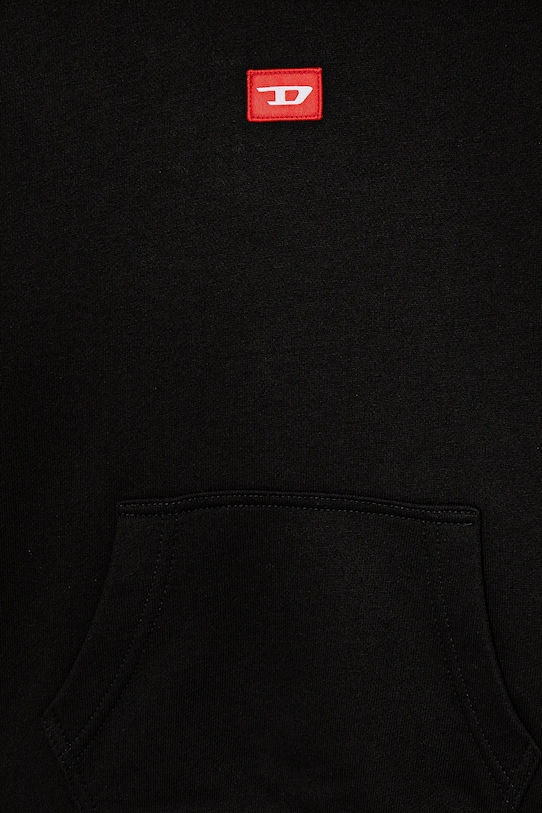 Băieți Diesel hanorac de bumbac pentru copii SXGINHOOD OVER SWEAT-SHIRT J02502 negru