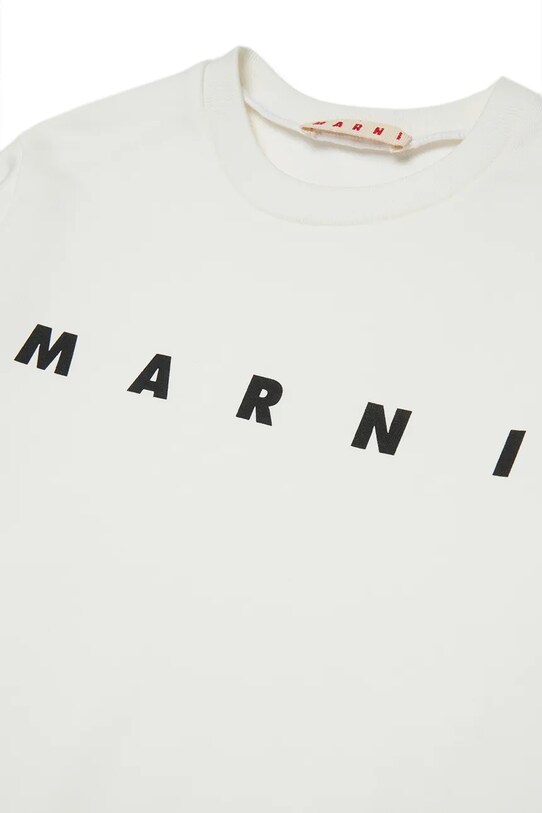 Marni bluza bawełniana dziecięca MS340U SWEAT-SHIRT beżowy M01612