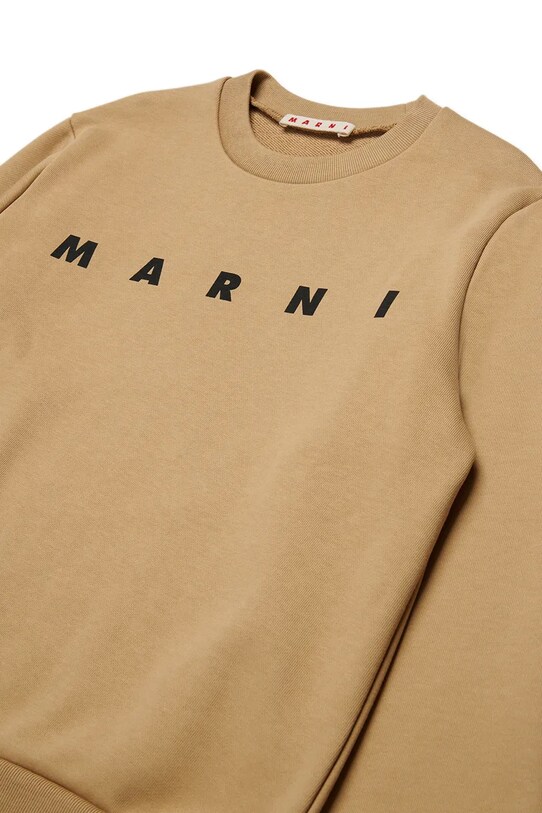 Chłopiec Marni bluza bawełniana dziecięca MS340U SWEAT-SHIRT M01612 beżowy