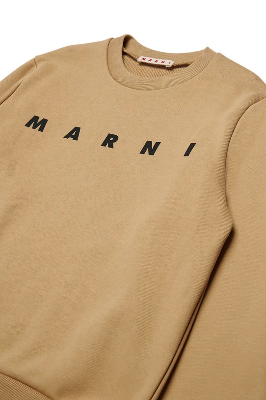 Băieți Marni hanorac de bumbac pentru copii MS340U SWEAT-SHIRT M01612 maro