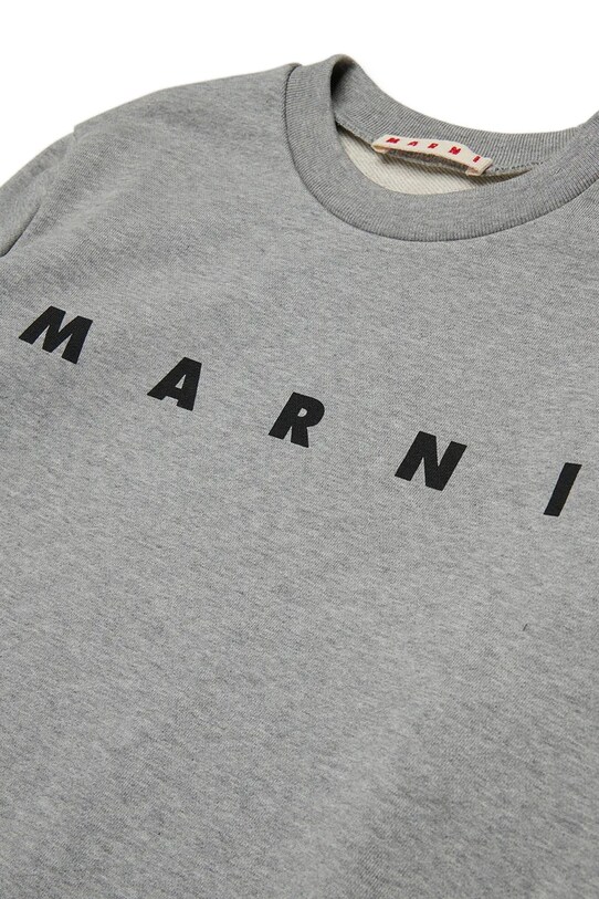 Marni bluza bawełniana dziecięca MS340U SWEAT-SHIRT szary M01612