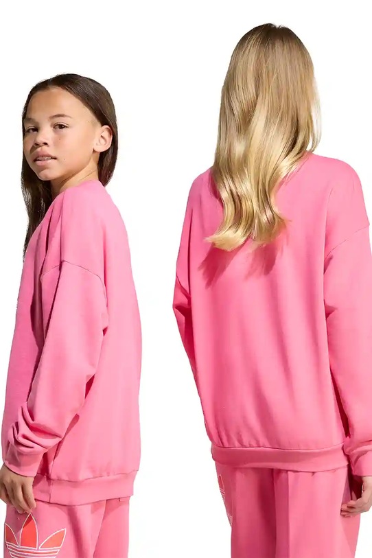 Detská mikina adidas Originals JV8571 ružová