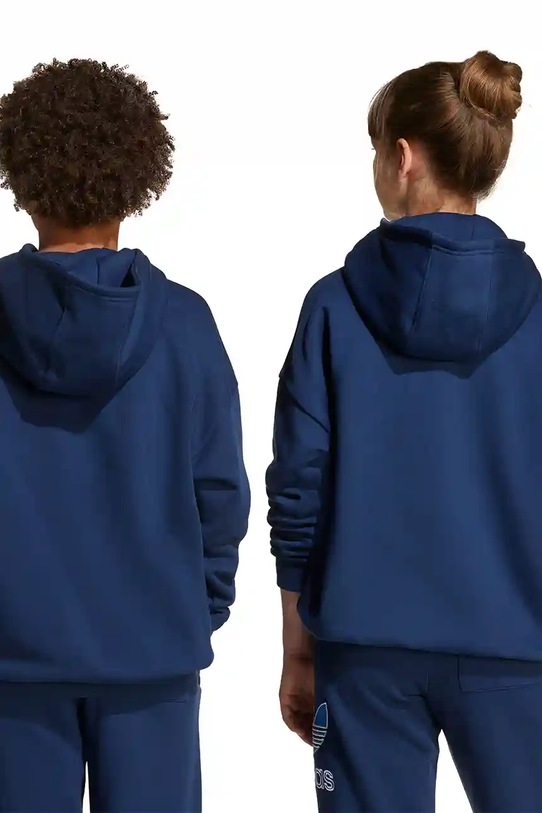 Detská mikina adidas Originals JV8651 tmavomodrá