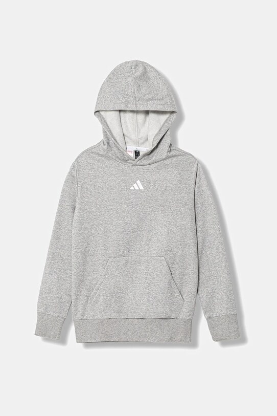 Παιδική μπλούζα adidas με κουκούλα γκρί JV9995
