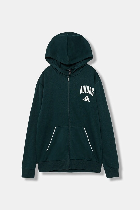 Детски суичър adidas изчистен зелен JW2389