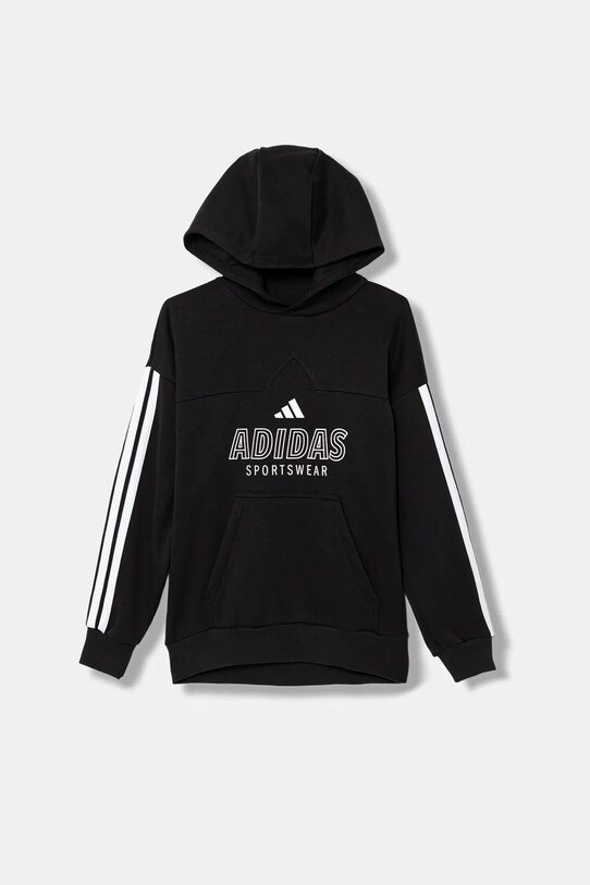 Детская кофта adidas с капюшоном чёрный JW5083