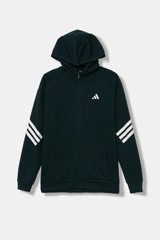 Παιδική μπλούζα adidas με κουκούλα πράσινο JW7525