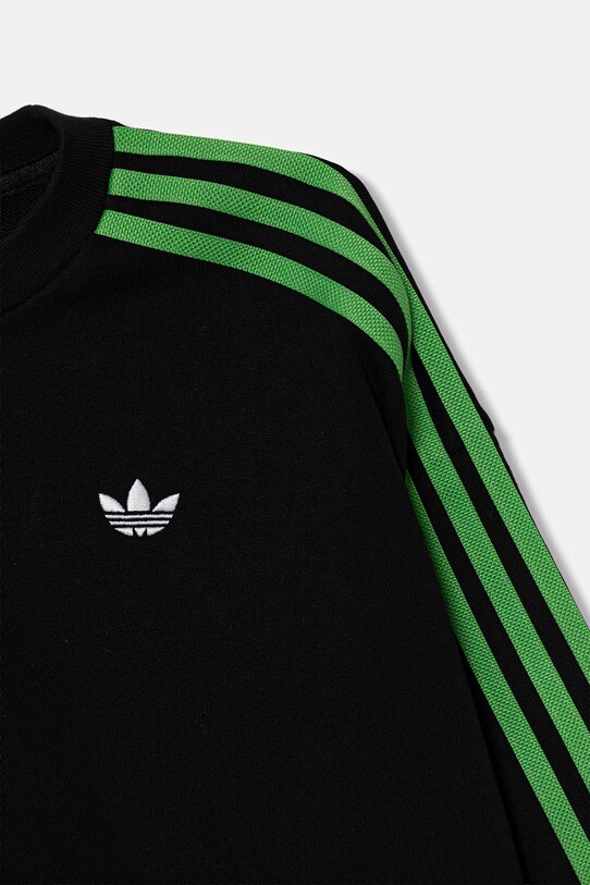 Παιδική βαμβακερή μπλούζα adidas Originals μαύρο JW7723