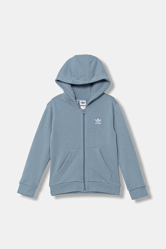 Παιδική μπλούζα adidas Originals με κουκούλα μπλε JX2791