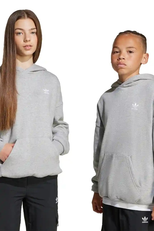 adidas Originals bluză copii melanj gri JX2797