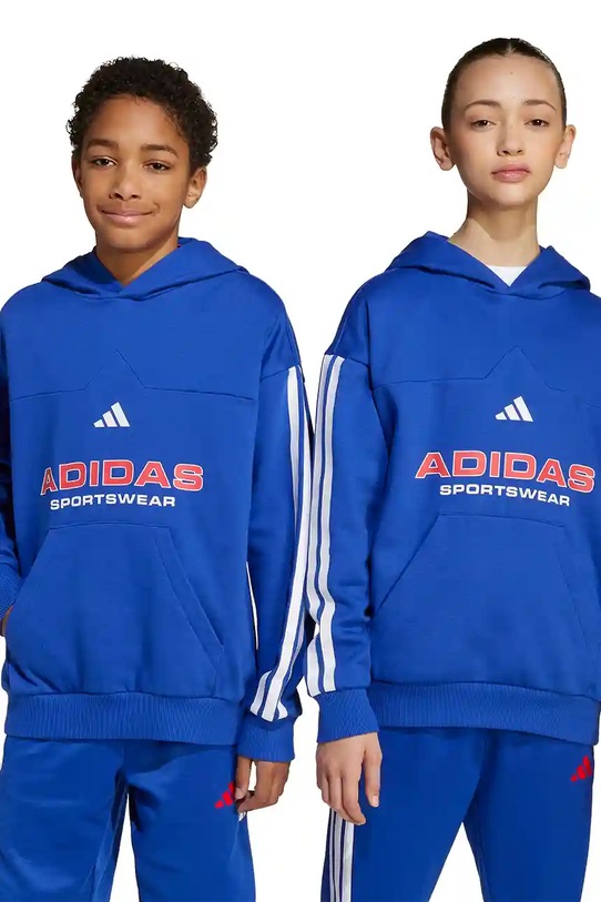 Παιδική μπλούζα adidas με κουκούλα μπλε KB7712