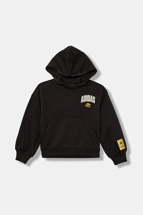 adidas bluza dziecięca z kapturem brązowy JL9181
